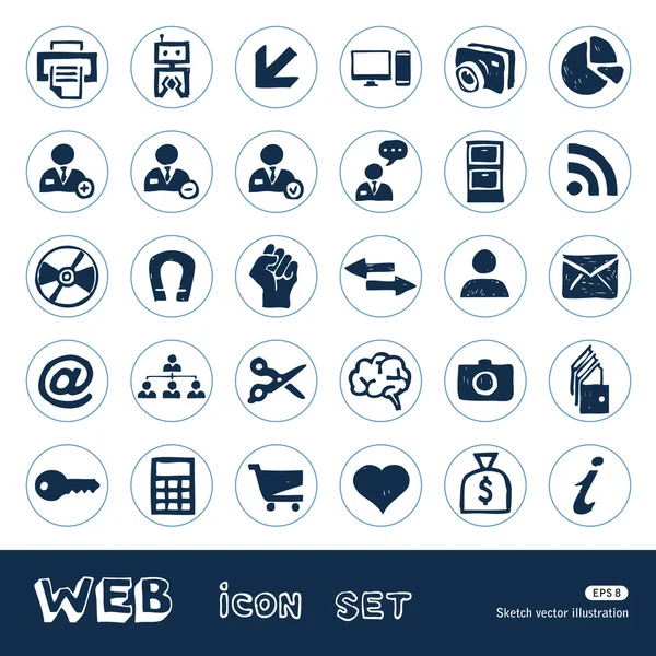 Set icone Web — Vettoriale Stock