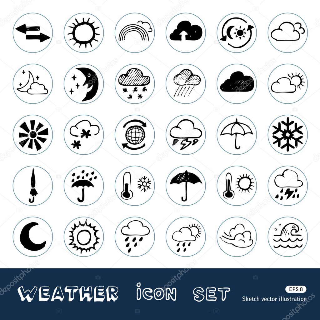 Weather web icons set