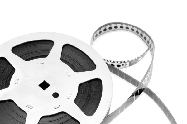 Vecchio film striscia isolato su sfondo bianco — Foto Stock