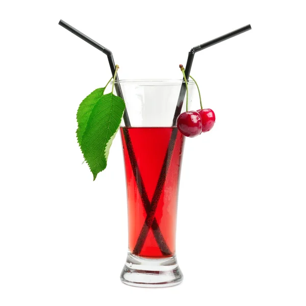 Cocktail de cireșe izolat — Fotografie, imagine de stoc