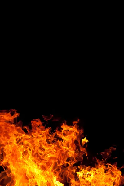 Fire On Black Royalty Free Stock Images
