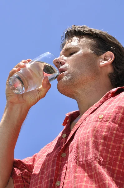 Thirsty man — Stock Photo, Image