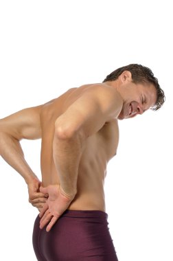 Lower back injury clipart