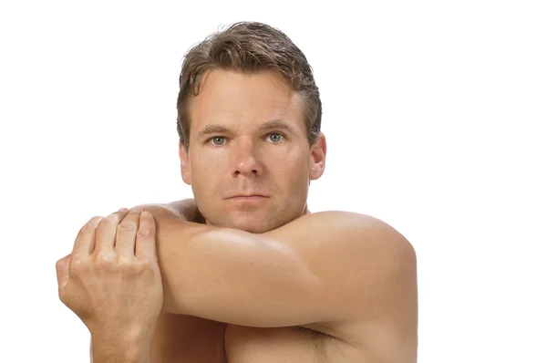 Estiramento do ombro — Fotografia de Stock