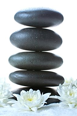 Stack of volcanic pebbles clipart