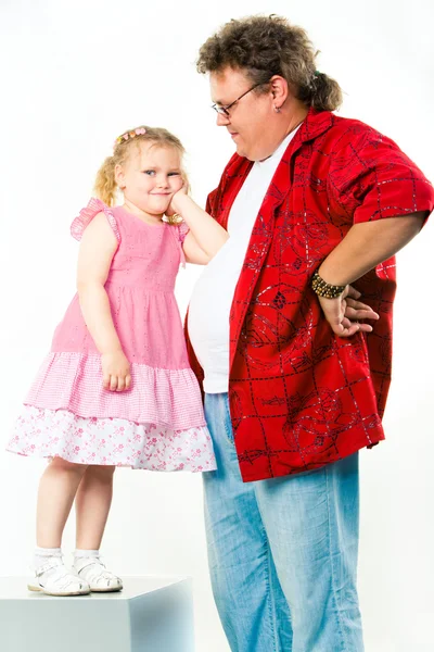 그녀의 아빠와 소녀 — 스톡 사진