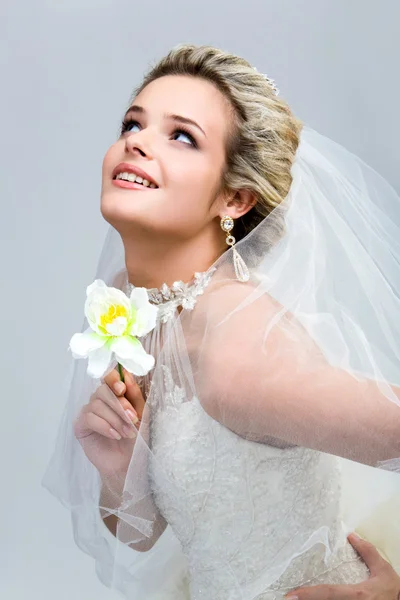 Menyasszony, virág — Stock Fotó