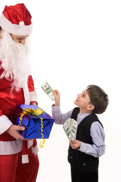산타를 지불 — 스톡 사진