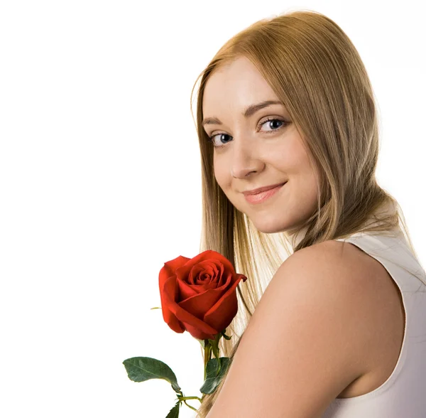 Lady en rose — Stockfoto