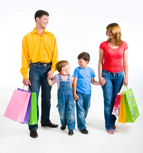 Zakupy rodzinne — Zdjęcie stockowe
