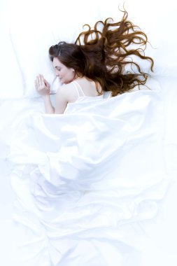 Sleeping woman clipart