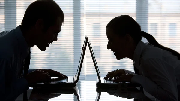 Two hackers — Stock Photo, Image