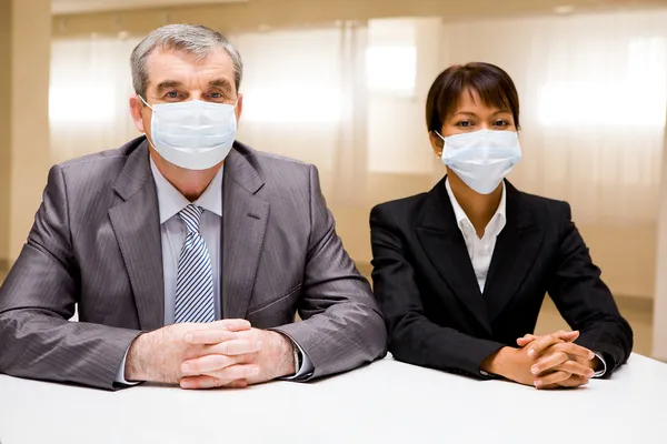 In masks — Stock Photo, Image