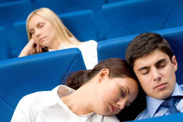 会議中に眠る — ストック写真