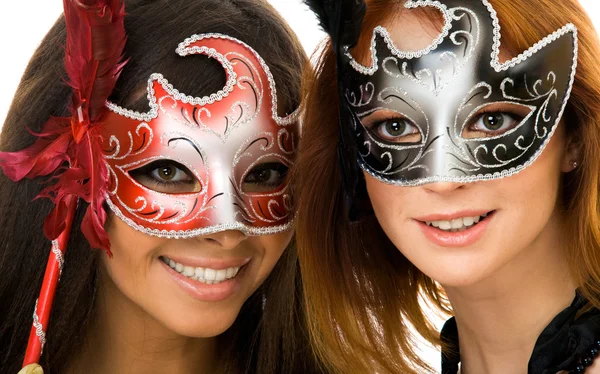 Vrouwen met maskers — Stockfoto