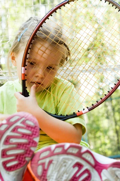 Malý tenisový hráč — Stock fotografie