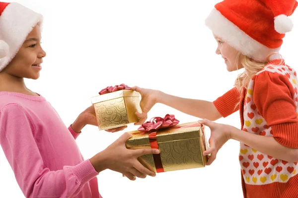 Exchanging gifts — Stock Photo, Image
