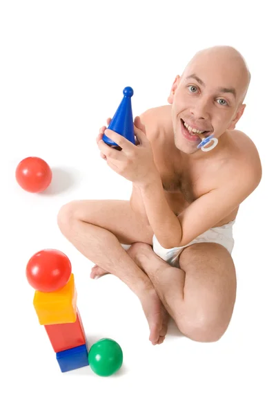 Brincando com brinquedos — Fotografia de Stock