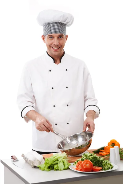 Chef-kok koken — Stockfoto