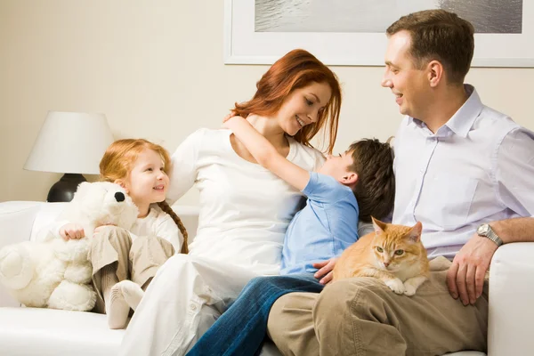 Affectionate family — Stock Photo, Image