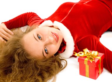 Santa girl clipart