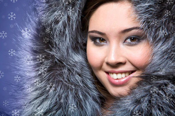 Female in furs — Stock Photo, Image