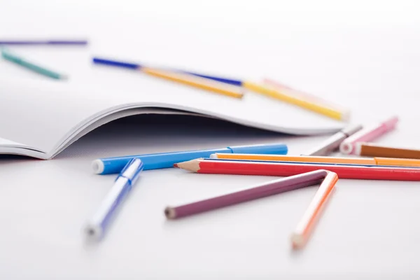 Pencils and highlighters — Stock Photo, Image
