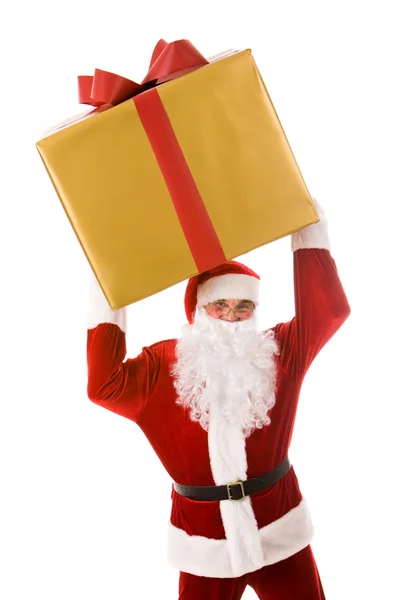 Santa with giftbox — Stock Photo, Image