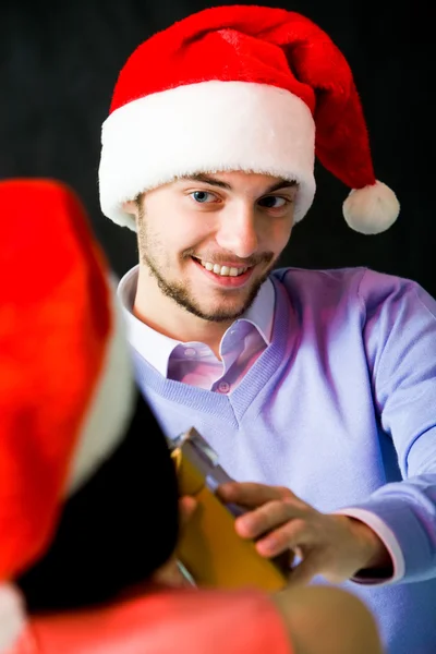 At Christmas party — Stock Photo, Image