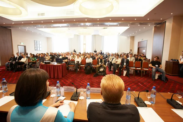 At conference — Stock Photo, Image