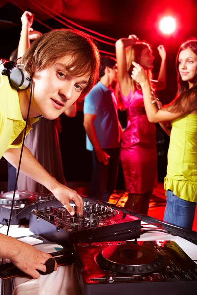 Deejay at work Royalty Free Stock Images