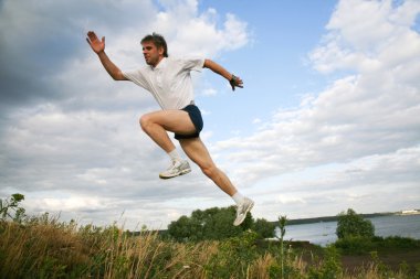 Long jump clipart