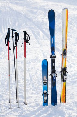 Skiing equipment clipart