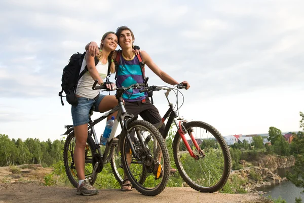 Miłosne rowerzystów — Zdjęcie stockowe