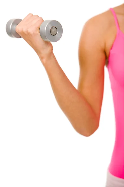 Barbell in hand — Stock Photo, Image