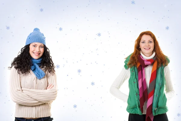 Girls in winterwear — Stock Photo, Image