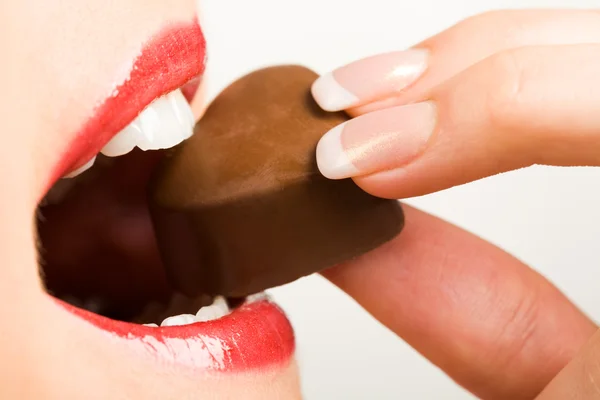 Çikolata keyfi — Stok fotoğraf