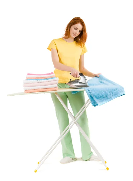 stock image Woman ironing