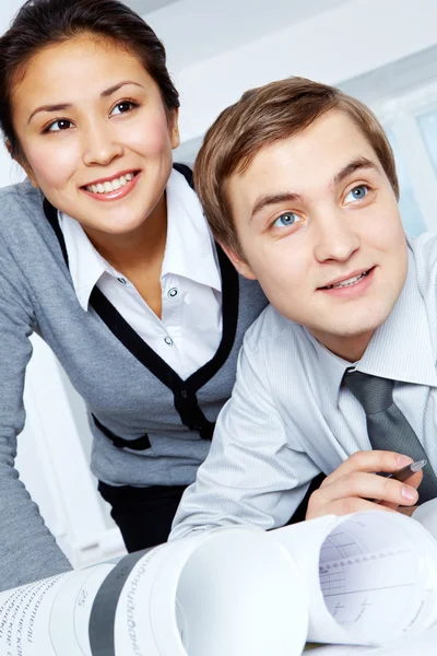 Attentive co-workers — Stock Photo, Image