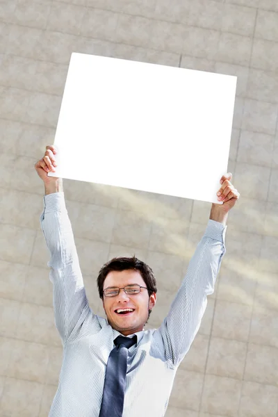 Man with paper — Stock Photo, Image