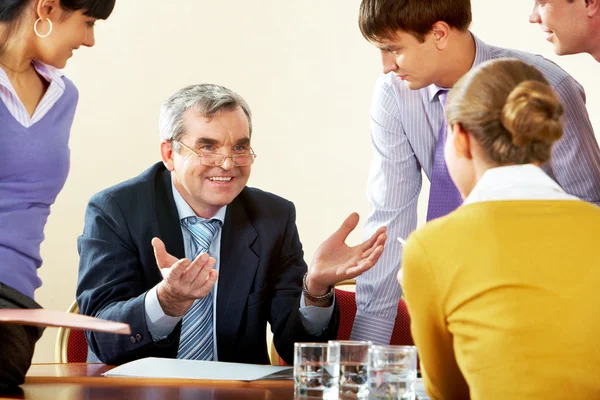 During conversation — Stock Photo, Image