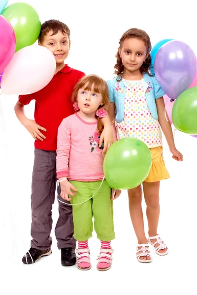 Bambini con palloncini — Foto Stock