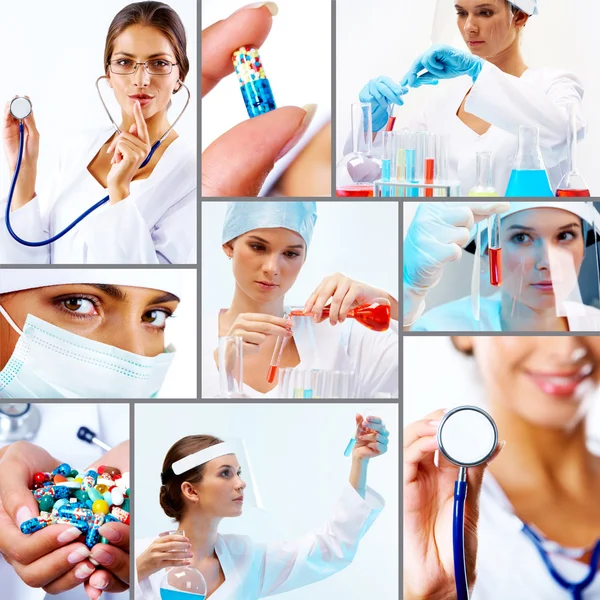 Collage van geneeskunde — Stockfoto