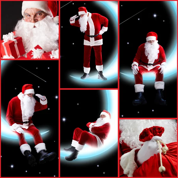 Kolaż Świętego Mikołaja — Zdjęcie stockowe