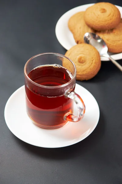 Chá com biscoitos — Fotografia de Stock