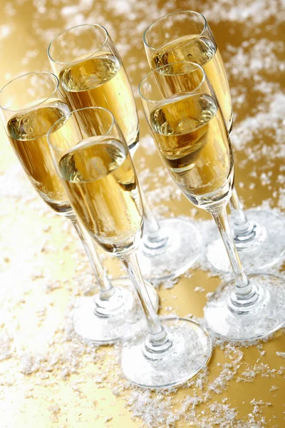 Five champagne — Stock Photo, Image