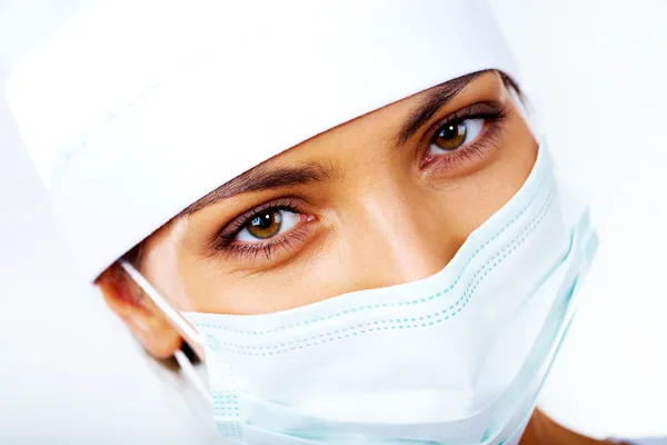 Verpleegkundige in masker — Stockfoto