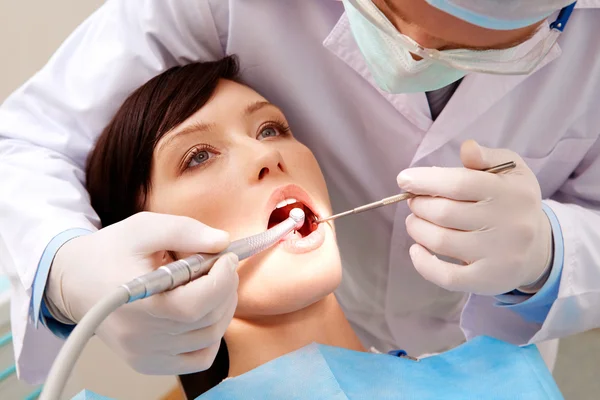 Esame della cavità orale — Foto Stock