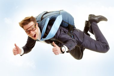 Man flying clipart