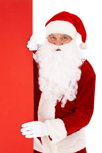 Babbo Natale peeking — Foto Stock